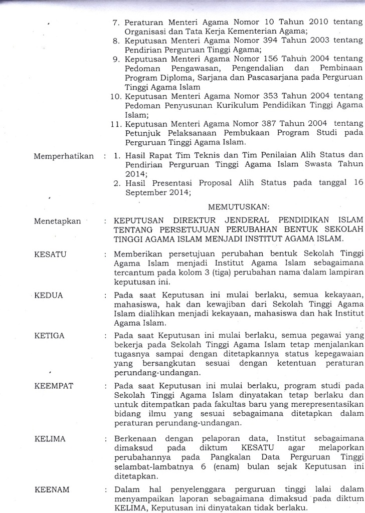 Surat Keputusan 02.SK IAI Al Qolam
